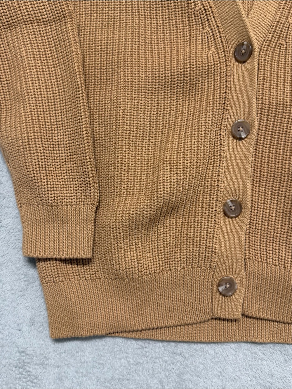Quince 100% Organic Cotton Oversized Boyfriend Cardigan Fisherman Womens Small - Picture 5 of 11